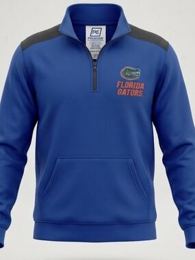 Florida Gators ProEdge 1/4 Zip Pullover Sweatshirt - Youth L (12/14) Blue Grey
